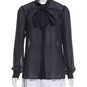 Michael Kors Black Geometric Blouse